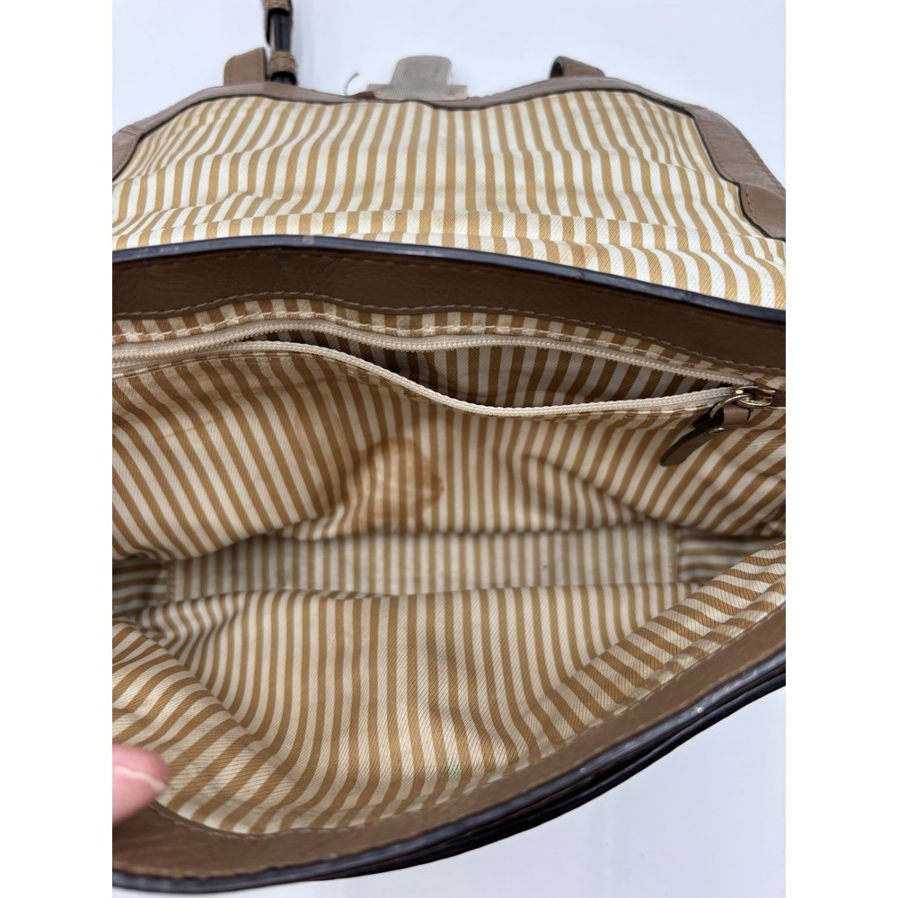 Kate Spade Lola Avenue Lia Brown Leather Satchel Crossbody Buckle Bag - Picture 9 of 13